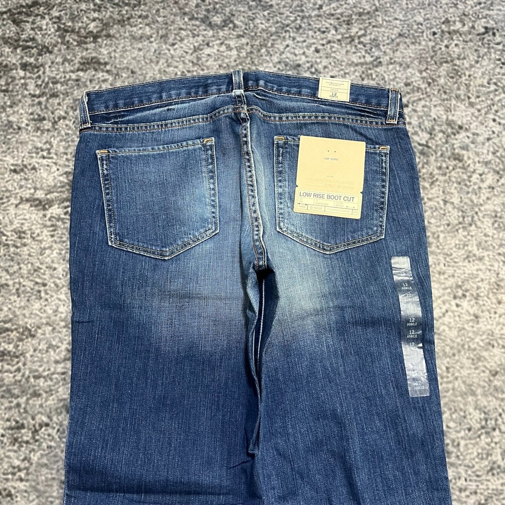 NWT Gap Low Rise Bootcut Jeans Womens 12 (34x30) Blue Western Hippie Y2K - Picture 3 of 16